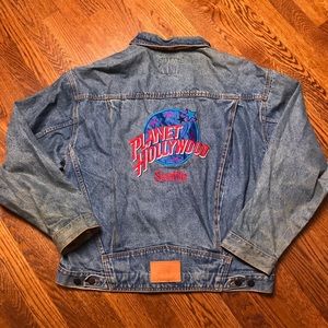 Vintage 1991 Planet Hollywood Jean Jacket Seattle